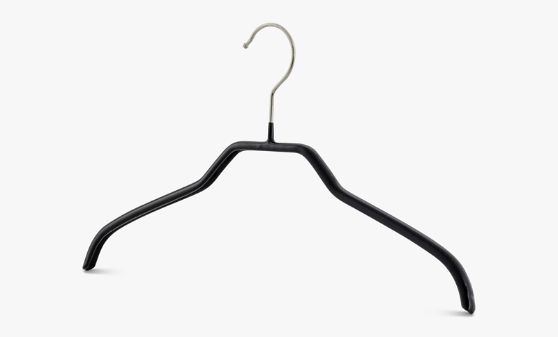 MAWA Silhouette metalna protuklizna crna vješalica za košulje i bluze