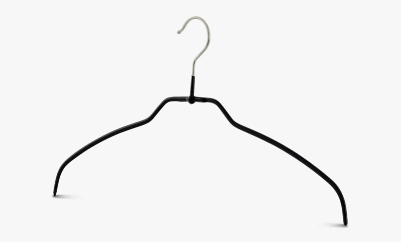 MAWA Silhouette Light lagana protuklizna crna metalna vješalica za košulje