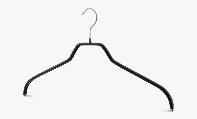 MAWA Silhouette metalna protuklizna crna vješalica za košulje i bluze